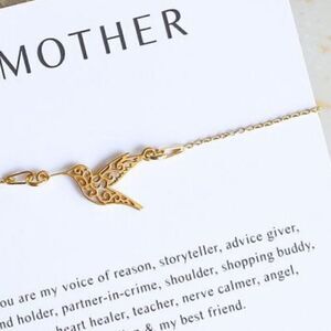 💕💕JUST IN💕💕Mother Bird Bracelet Golden Adjustable Bracelet Ornate